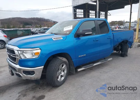 2021 Ram 1500 Big Horn 4X4 6'4 Box из США, поврежденный, VIN 1C6SRFBT5MN759560